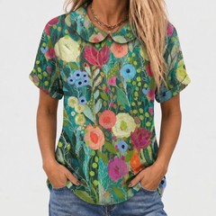 Rae Floral Collared Top