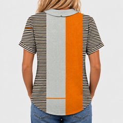 Skye Colourblock Collared Top - back