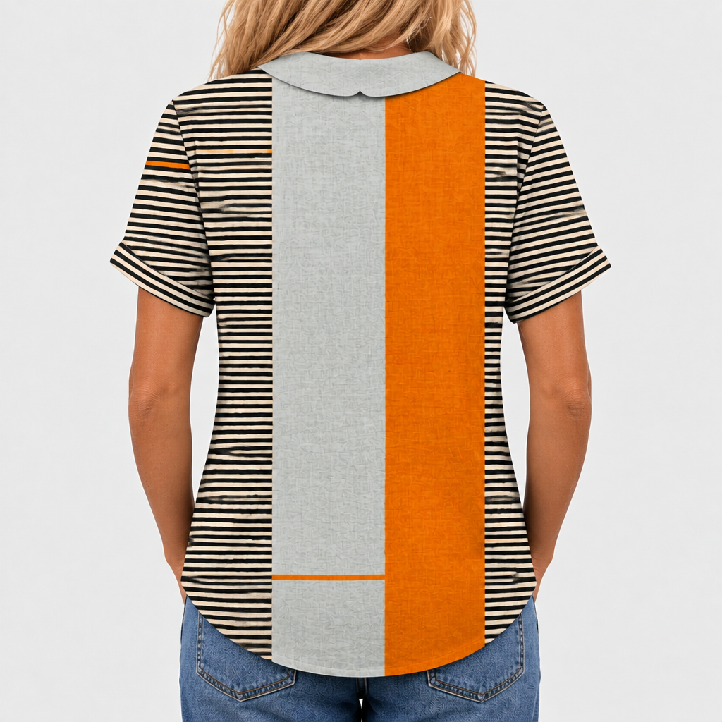 Skye Colourblock Collared Top - back