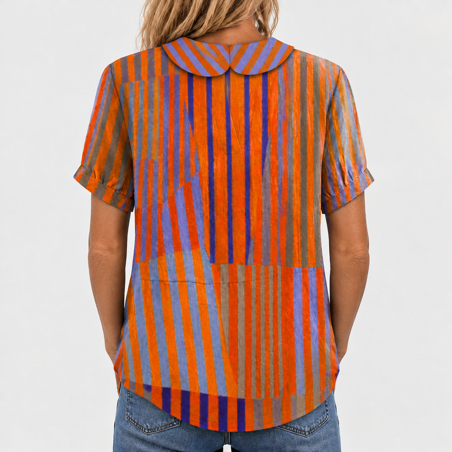 Rosie Striped Collared Top - back