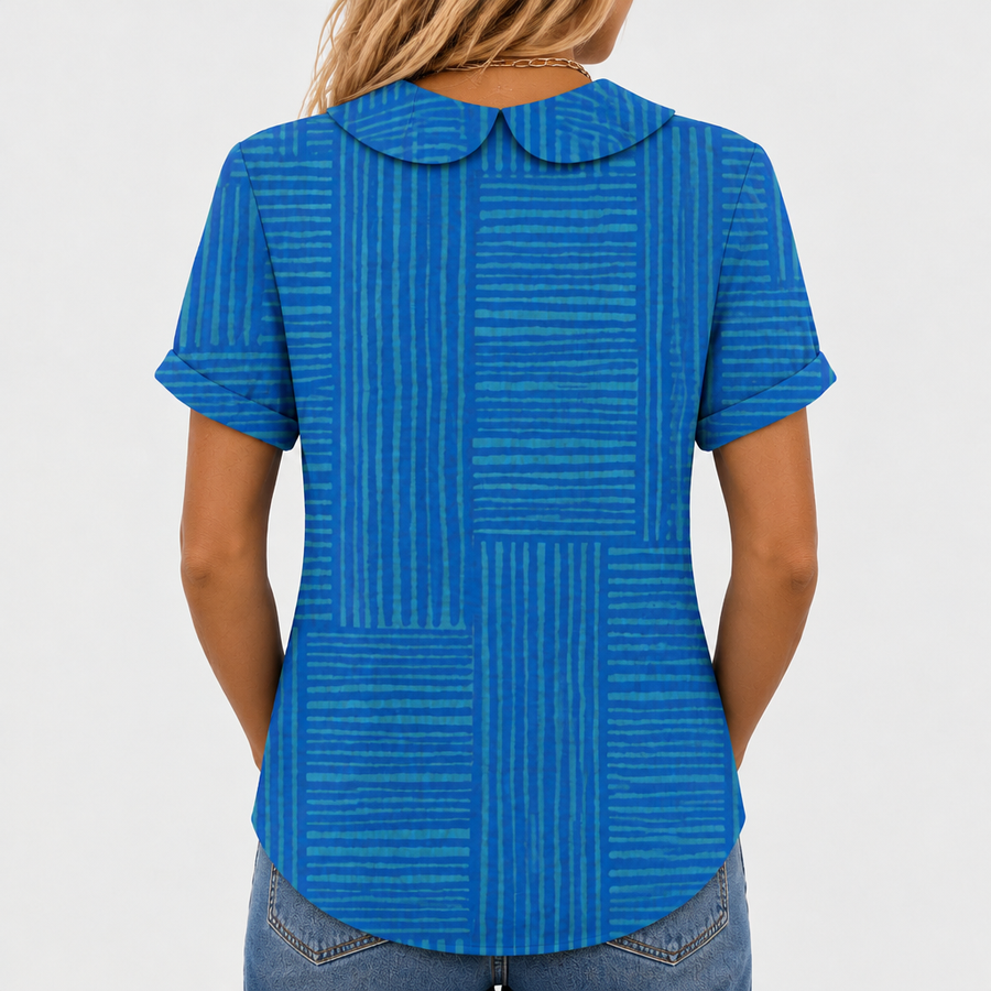 Liv Geometric Collared Top - back