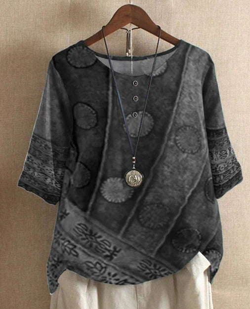 Jael | Relaxed Boho Print Top