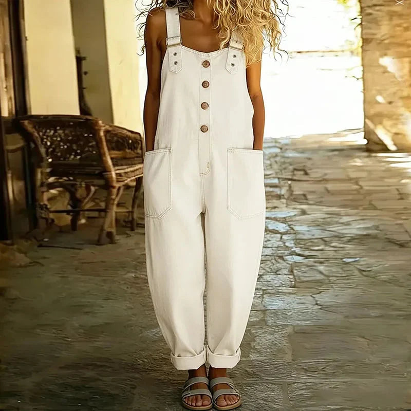 Rhea | Soft Denim Overalls