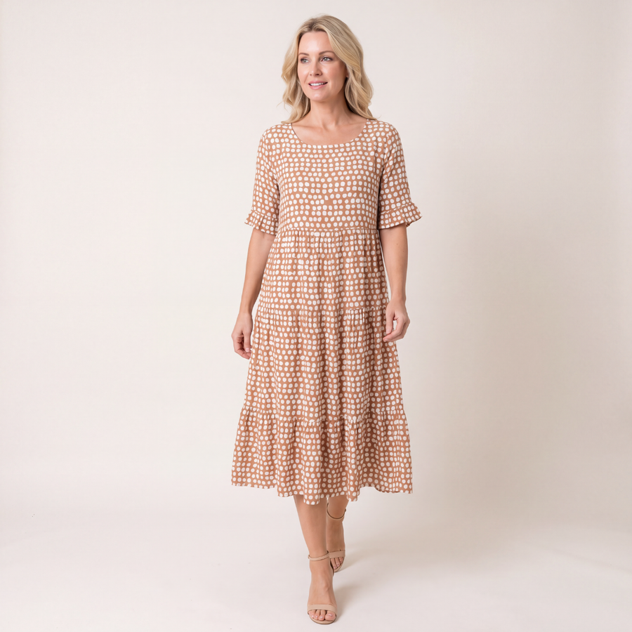 Fay | Short Sleeve Midi Dress