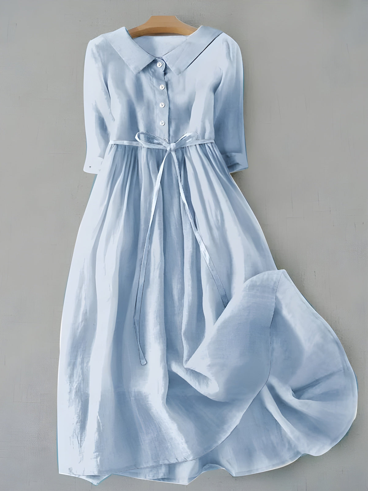 Leonie | Lace-Up Waist Half-Sleeve Dress